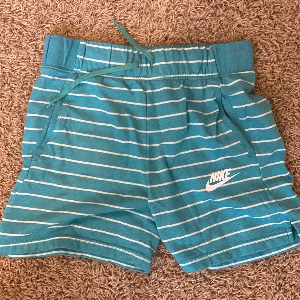 Nike Teal Drawstring Sweat Shorts